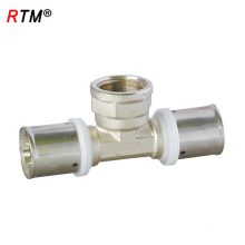 A 17 brass pipe fitting press fitting female tee brass fitting